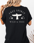 Free Spirit – Wild and Free Eagle Tee for Women | Graphic Shirt