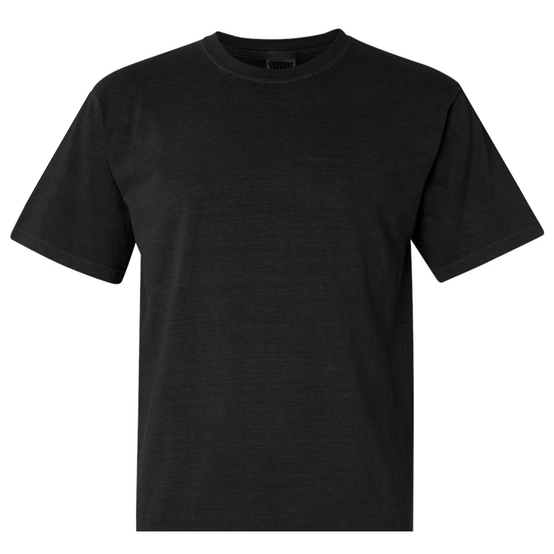 Youth wearing custom-printed Comfort Colors 9018 tee in soft garment-dyed color