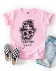 It Is Well With My Soul – Youth Christian Floral Cross T-Shirt