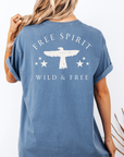 Free Spirit – Wild and Free Eagle Tee for Women | Graphic Shirt