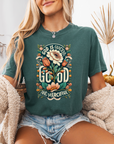 God is Gracious, Good, and Merciful – Floral Christian Tee for Women