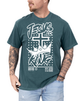 Jesus Is King – Men’s Christian T-Shirt with Crown & Cross