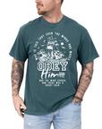Obey Him – Mark 4:41 Men’s Christian T-Shirt
