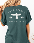 Free Spirit – Wild and Free Eagle Tee for Women | Graphic Shirt