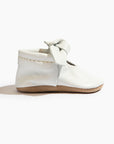 Toasted Bright White Knotted Bow Baby Shoe