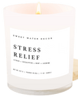 Stress Relief Soy Candle - White Jar - 11 oz