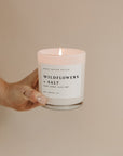 Wildflowers and Salt Soy Candle - White Jar - 11 oz