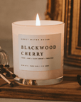 Blackwood Cherry Soy Candle - White Jar - 11 oz