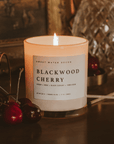 Blackwood Cherry Soy Candle - White Jar - 11 oz