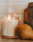 Hello Fall Soy Candle - Tinted Glass Jar - 12 oz