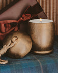 Holiday Soy Candle - Antique Gold Bell Jar - 13.5 oz