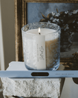 Salt and Sea Soy Candle - Blue Tinted Glass Jar - 12 oz