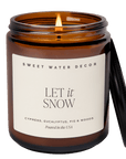 Let It Snow Soy Candle - 9 oz Amber Jar