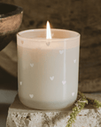 All Over Hearts Soy Candle - Tinted Glass Jar - 12 oz