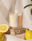 Coastal Lemon Soy Candle - Tinted Glass Jar - 12 oz