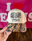Just A Girl Who Loves Jesus Embroidered Hat