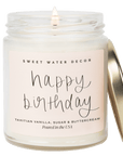 Happy Birthday Soy Candle - Clear Jar - 9 oz
