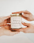 Happy Birthday Soy Candle - Clear Jar - 9 oz
