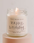 Happy Birthday Soy Candle - Clear Jar - 9 oz