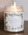 Wildflowers and Salt Soy Patterned Candle - Clear Jar - 9 oz