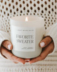 Favorite Sweater Soy Candle - Tan Matte Jar - 15 oz (Cashmere and Vanilla)