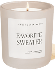 Favorite Sweater Soy Candle - Tan Matte Jar - 15 oz (Cashmere and Vanilla)