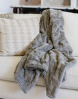 PATTERNED FAUX FUR THROW BLANKETS