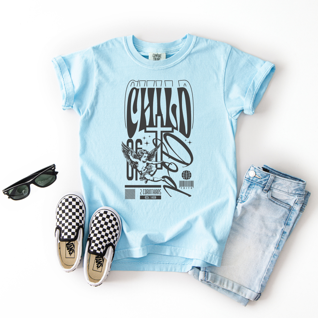 Child of God – Youth Christian Angel T-Shirt (2 Corinthians 6:18)