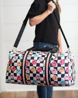 Girls Checkered Dance Duffel Bag | Travel and Dance Bag