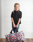 Girls Checkered Dance Duffel Bag | Travel and Dance Bag