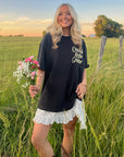 Created by the Creator Black Floral Oversized T-Shirt