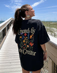 Created by the Creator Black Floral Oversized T-Shirt