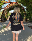 Created by the Creator Black Floral Oversized T-Shirt