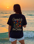 Created by the Creator Black Floral Oversized T-Shirt