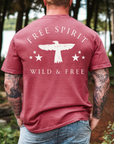 Free Spirit – Wild and Free Eagle Tee for Men | Graphic Shirt