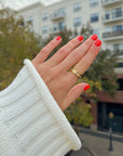 Matching gold-tone gem-accented band, product view