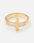 Cross Eternity Gem Ring Set