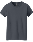 Gildan G500L Ladies' Heavy Cotton T-Shirt with a feminine semi-fitted shape, soft cotton fabric, and side seams. Designed for DTG or DTF custom printing in ministry or boutique collections.