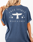 Free Spirit – Wild and Free Eagle Tee for Women | Graphic Shirt