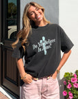 Do You Believe in Jesus Heavyweight Cotton Tee, Black