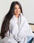 PATTERNED FAUX FUR THROW BLANKETS