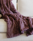 PATTERNED FAUX FUR THROW BLANKETS