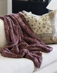 PATTERNED FAUX FUR THROW BLANKETS