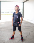Red Black V2 Grip Socks for Kids | Toddler & Youth Boutique Socks