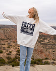 Faith Can Move Mountains Cream Crewneck Sweatshirt