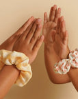 Organic Cotton Hair Scrunchies Set of 2 Sunset Meadow