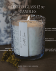 Stress Relief Soy Candle - Blue Tinted Glass Jar - 12 oz
