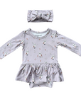 Baby Girl Long Sleeve Bodysuit Dress Set