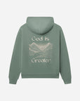 God Is Greater Moss Green Unisex Hoodie