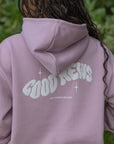 Good News Christian Hoodie Keepsake Lilac Unisex Faith Hoodie